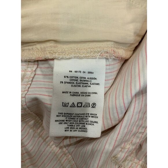 Pilcro and the Letterpress White, Pink, & Blue Striped Skinny Jeans, Size 27 - Picture 8 of 8